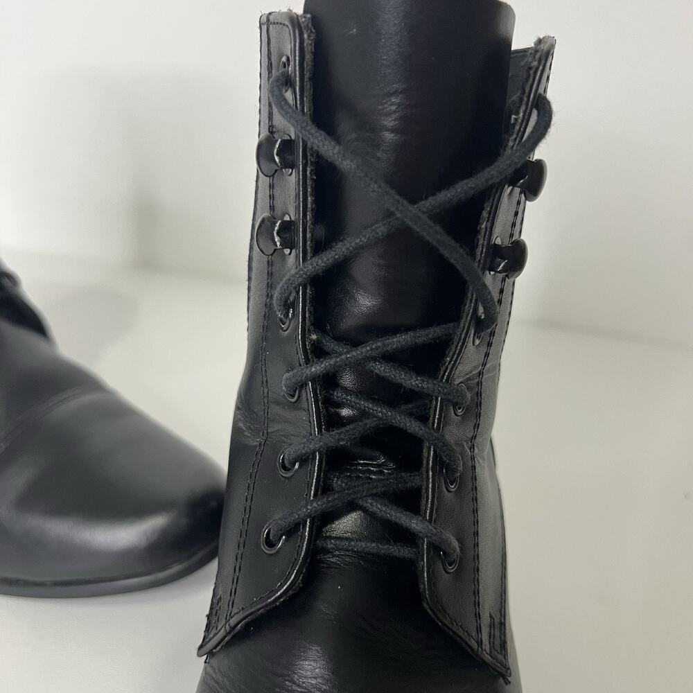 Oldwest Women’s Size 7 Narrow Black Paddock Lace-Up Leather Boots Western Arena - Picture 5 of 8